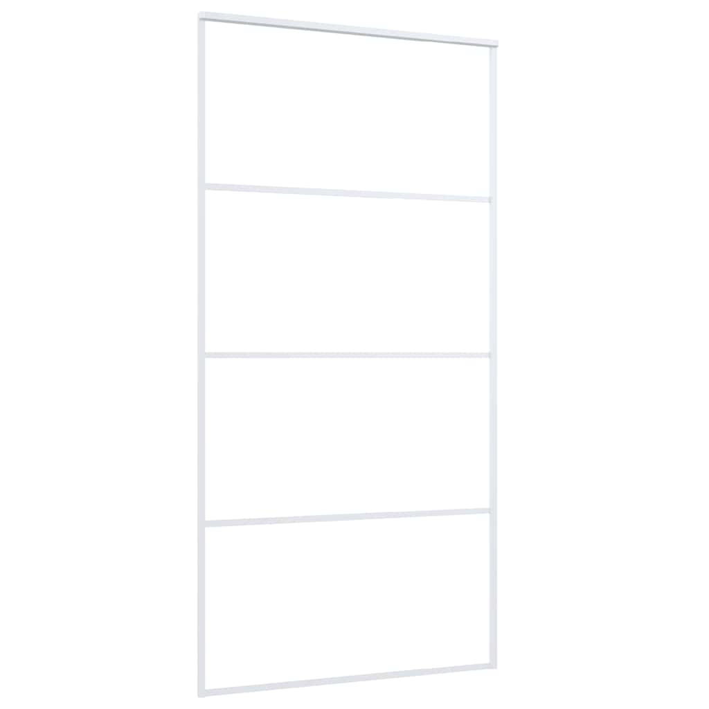 Sliding Door ESG Glass and Aluminum 40.4"x80.7" White