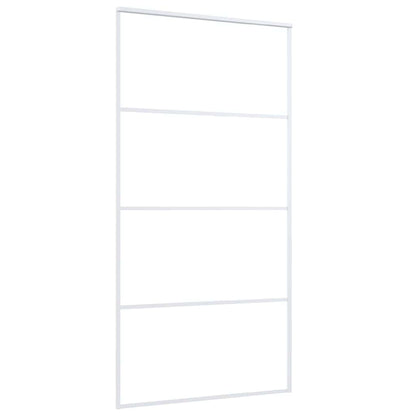 Sliding Door ESG Glass and Aluminum 40.4"x80.7" White