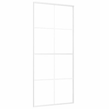 Sliding Door Frosted ESG Glass and Aluminum 35.4"x80.7" White