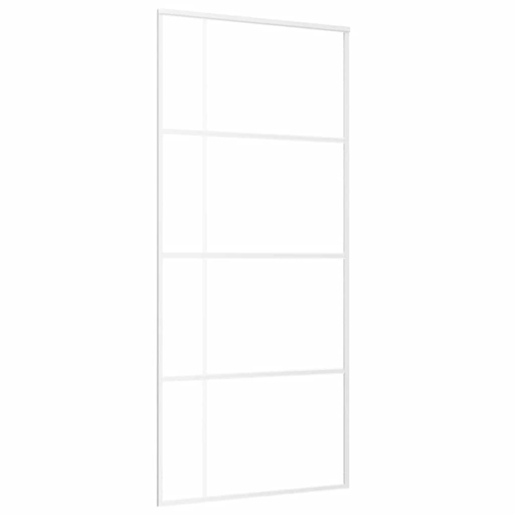 Sliding Door ESG Glass and Aluminum 35.4"x80.7" White