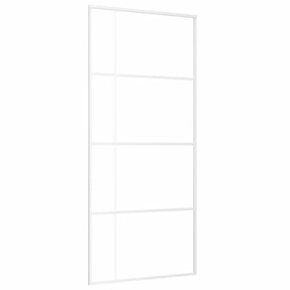 Sliding Door ESG Glass and Aluminum 35.4"x80.7" White