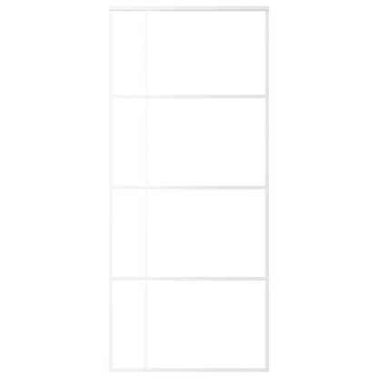 Sliding Door ESG Glass and Aluminum 35.4"x80.7" White