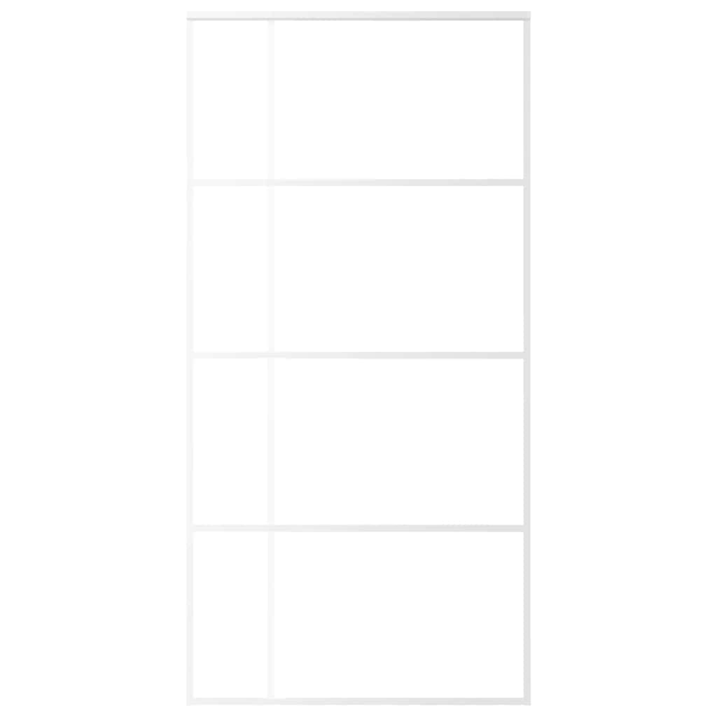 Sliding Door ESG Glass and Aluminum 40.4"x80.7" White