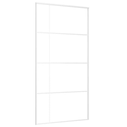 Sliding Door Frosted ESG Glass and Aluminum 40.4"x80.7" White