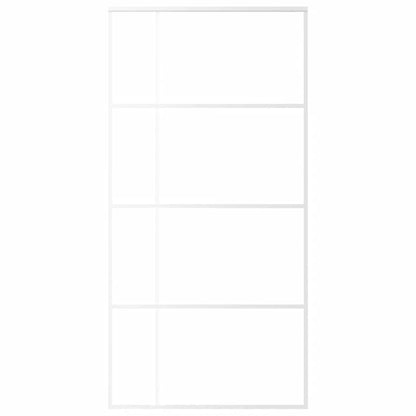 Sliding Door Frosted ESG Glass and Aluminum 40.4"x80.7" White