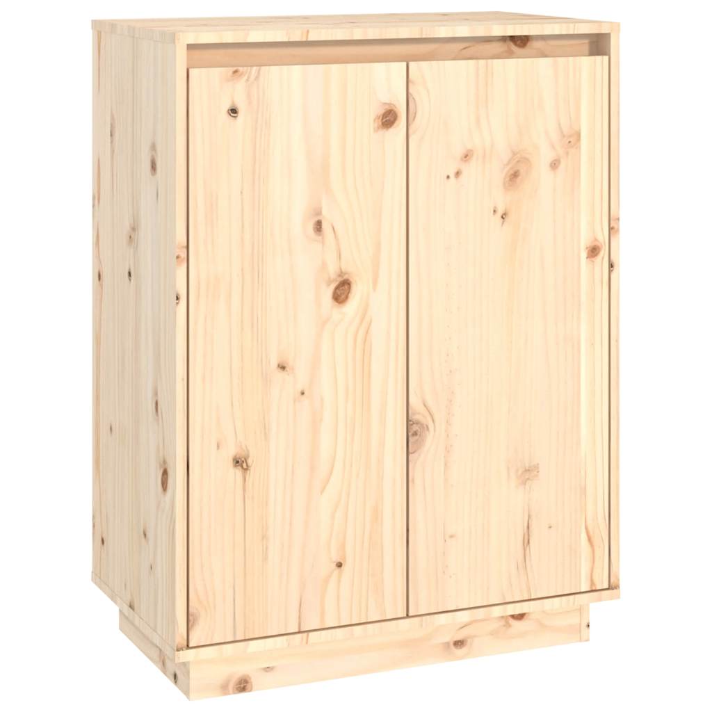 Shoe Cabinet 23.6x13.8x31.5" Solid Wood Pine