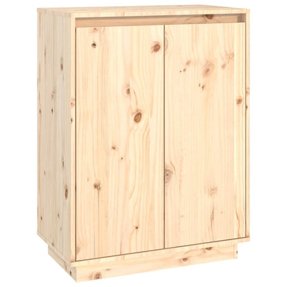 Shoe Cabinet 23.6x13.8x31.5" Solid Wood Pine