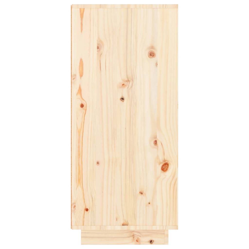Shoe Cabinet 23.6x13.8x31.5" Solid Wood Pine