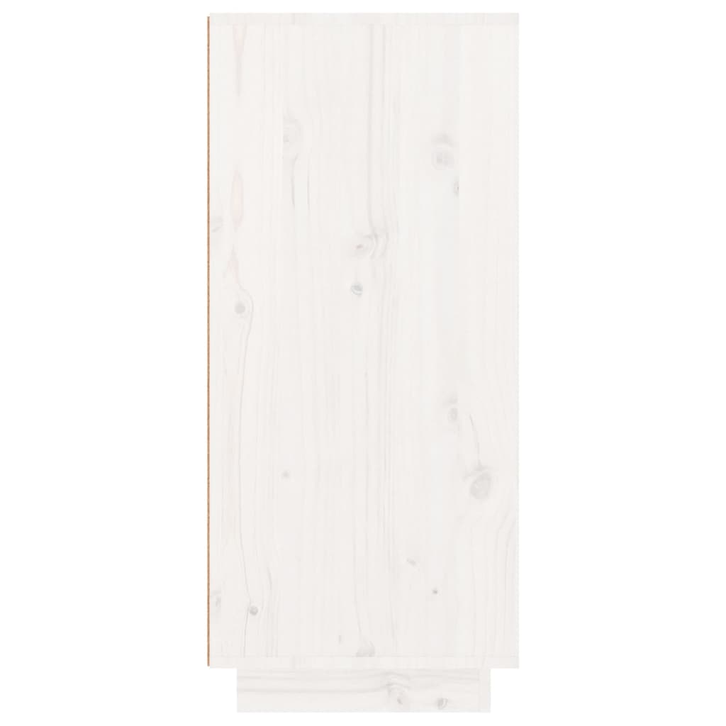 Shoe Cabinet White 23.6x13.8x31.5" Solid Wood Pine