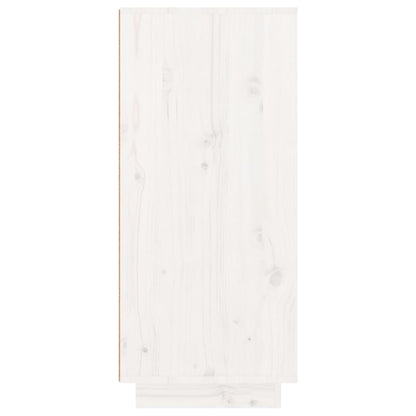 Shoe Cabinet White 23.6x13.8x31.5" Solid Wood Pine