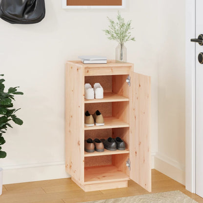 Shoe Cabinet 13.8x13.8x31.5" Solid Wood Pine