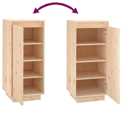 Shoe Cabinet 13.8x13.8x31.5" Solid Wood Pine
