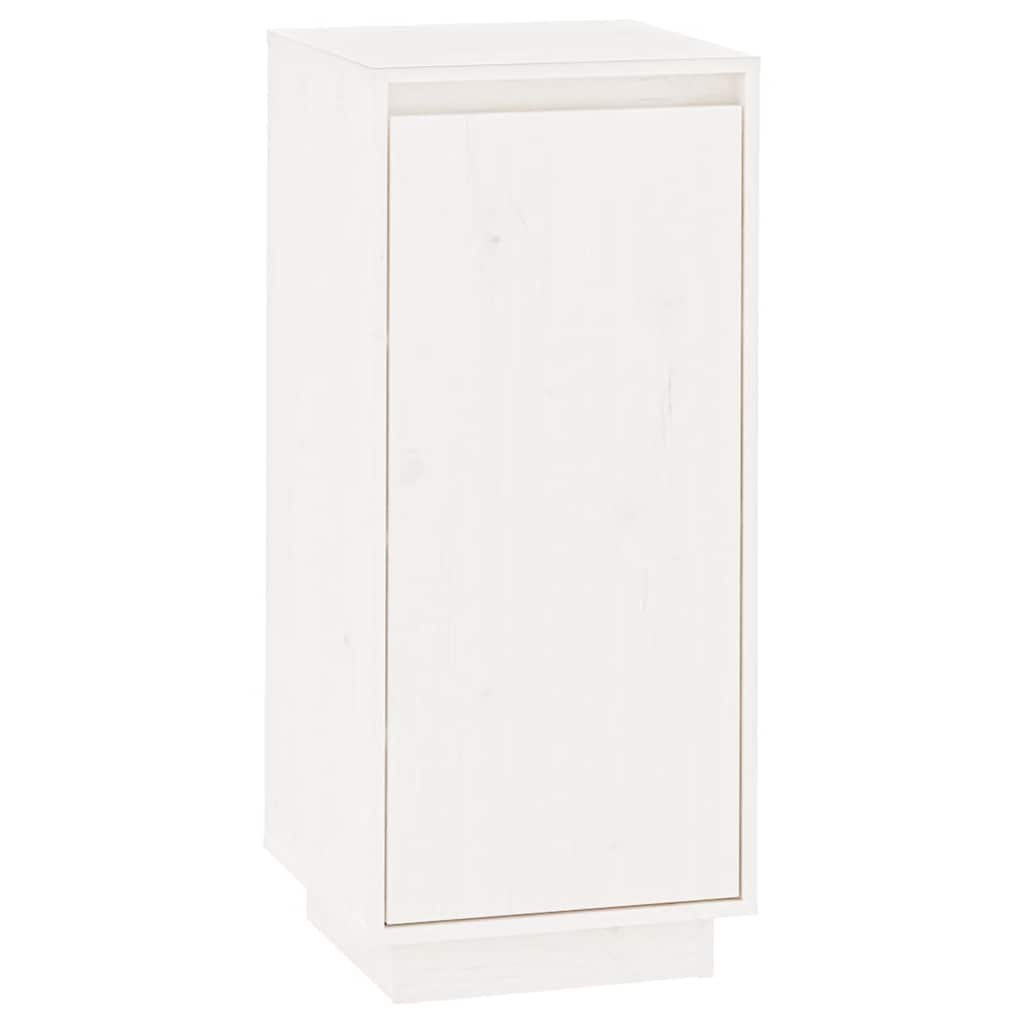 Shoe Cabinet White 13.8x13.8x31.5" Solid Wood Pine