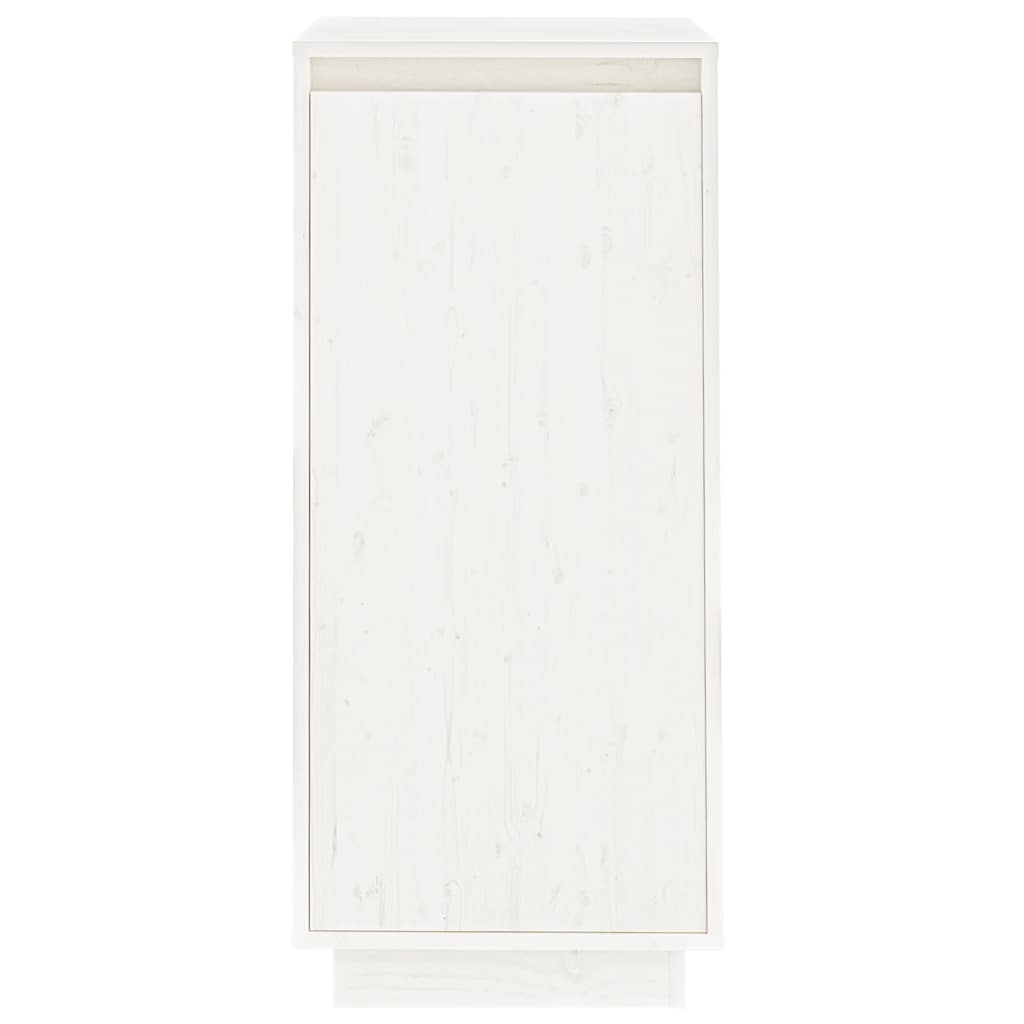 Shoe Cabinet White 13.8x13.8x31.5" Solid Wood Pine