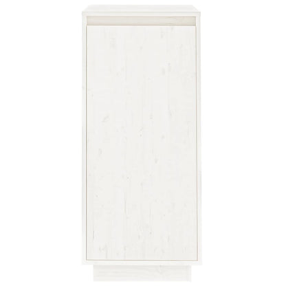Shoe Cabinet White 13.8x13.8x31.5" Solid Wood Pine