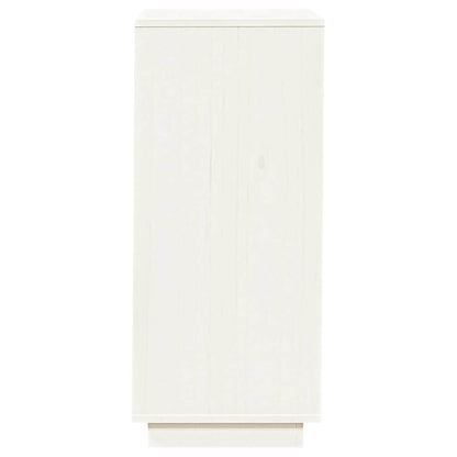 Shoe Cabinet White 13.8x13.8x31.5" Solid Wood Pine