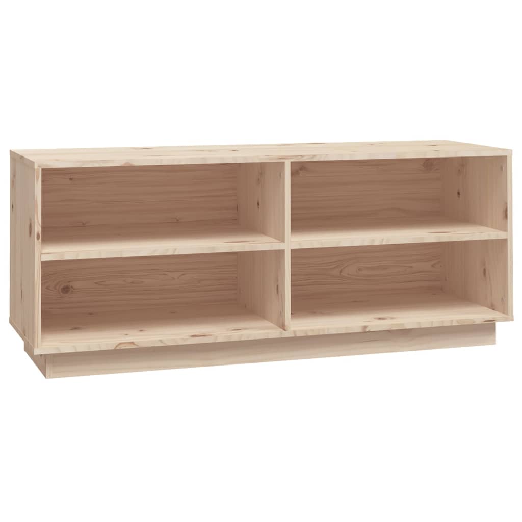 Shoe Cabinet 43.3x13.4x17.7" Solid Wood Pine
