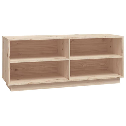 Shoe Cabinet 43.3x13.4x17.7" Solid Wood Pine