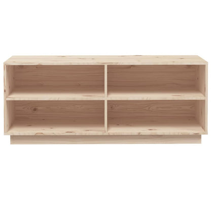 Shoe Cabinet 43.3x13.4x17.7" Solid Wood Pine