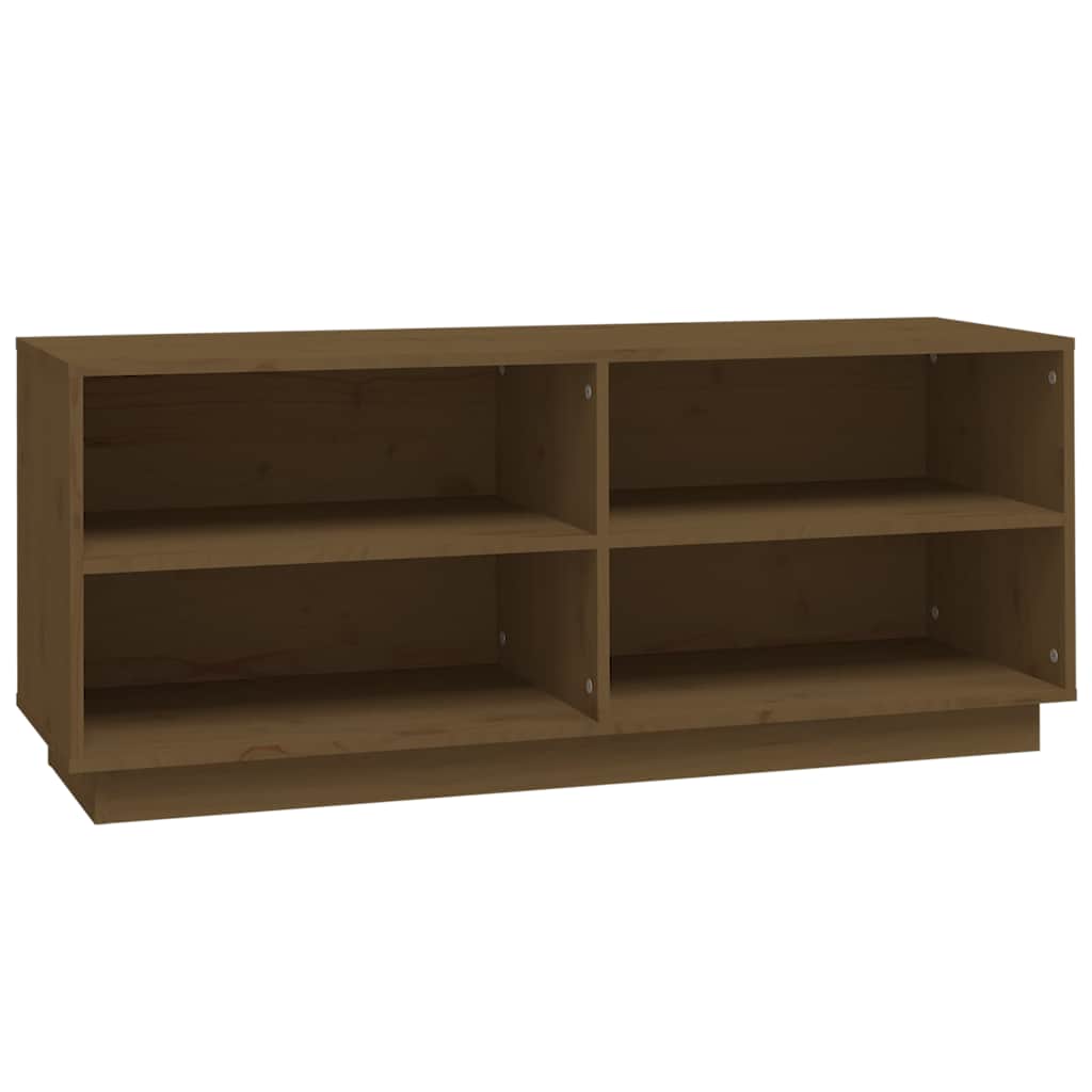 Shoe Cabinet Honey Brown 43.3x13.4x17.7" Solid Wood Pine