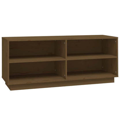 Shoe Cabinet Honey Brown 43.3x13.4x17.7" Solid Wood Pine