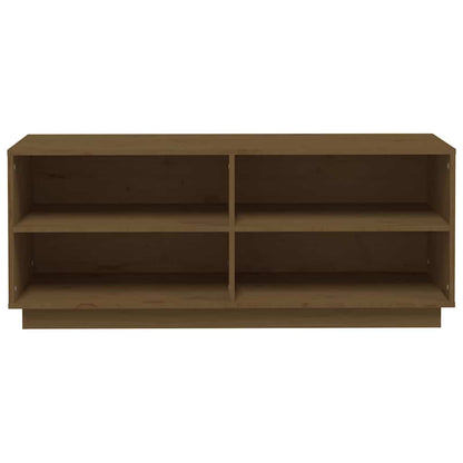 Shoe Cabinet Honey Brown 43.3x13.4x17.7" Solid Wood Pine