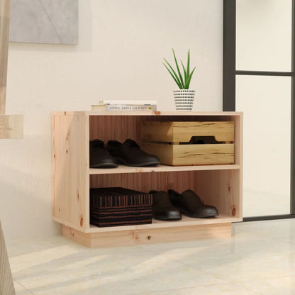 Shoe Cabinet 23.6"x13.4"x17.7" Solid Wood Pine