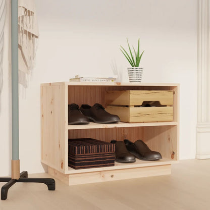 Shoe Cabinet 23.6"x13.4"x17.7" Solid Wood Pine