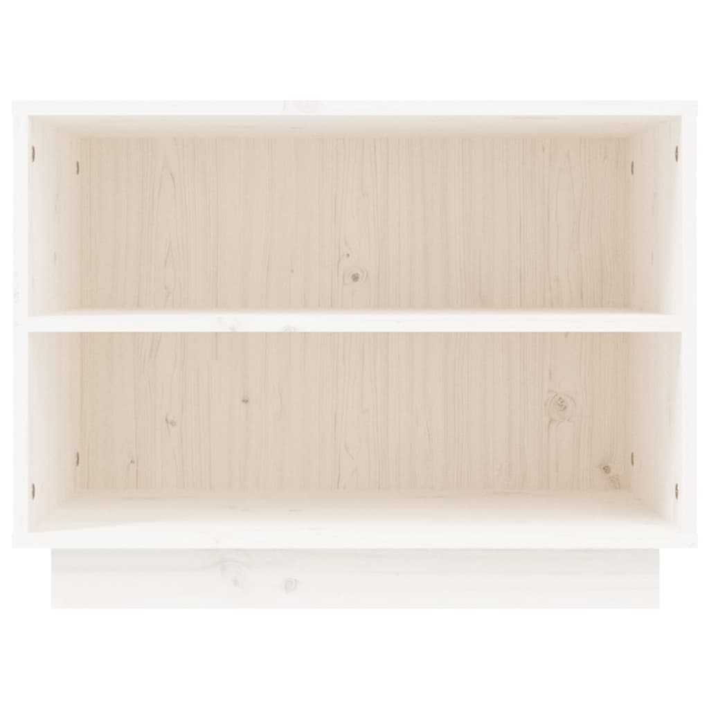 Shoe Cabinet White 23.6x13.4x17.7" Solid Wood Pine