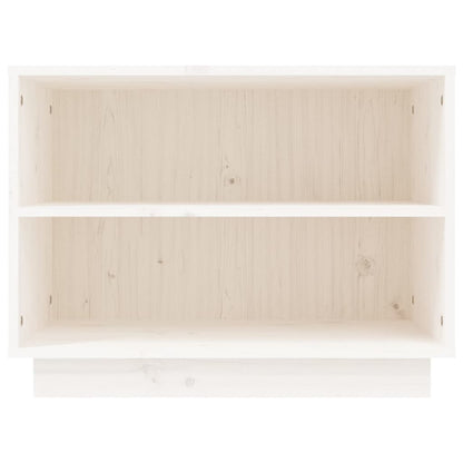 Shoe Cabinet White 23.6x13.4x17.7" Solid Wood Pine