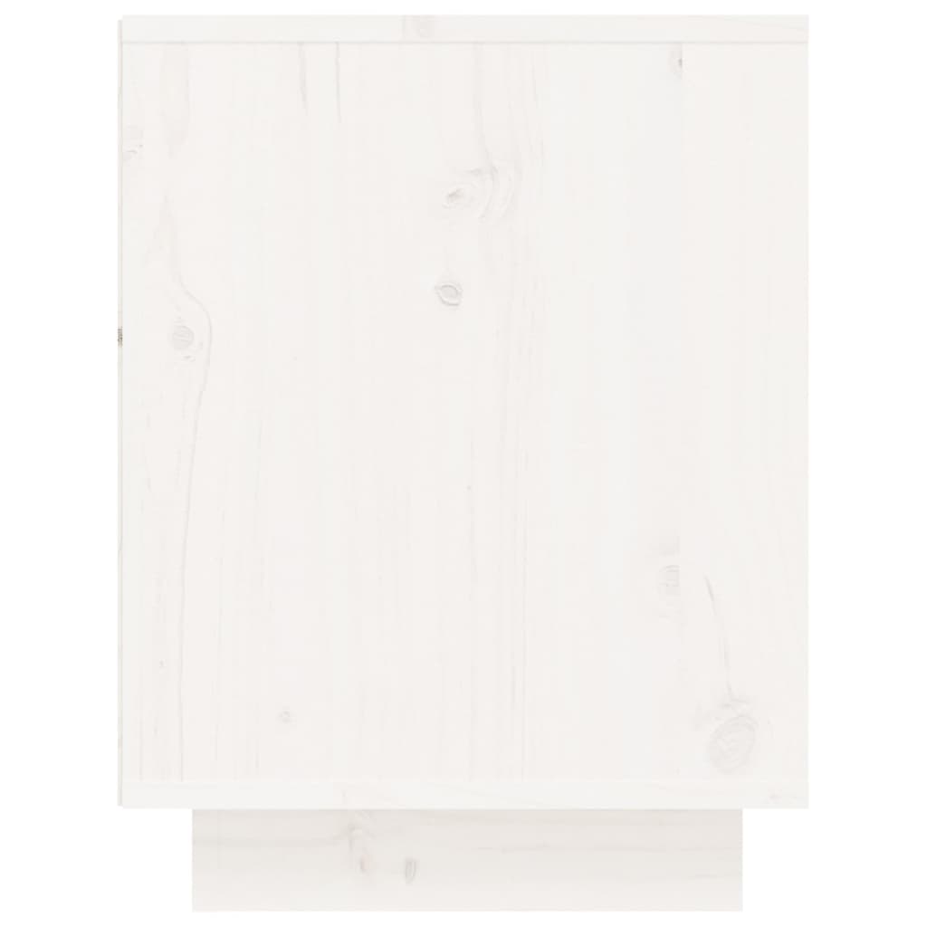Shoe Cabinet White 23.6x13.4x17.7" Solid Wood Pine