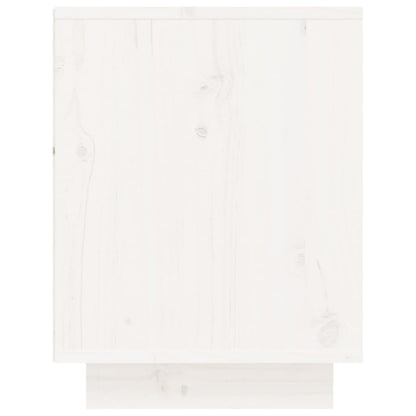 Shoe Cabinet White 23.6x13.4x17.7" Solid Wood Pine