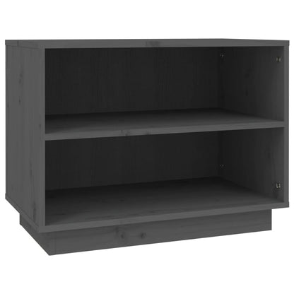 Shoe Cabinet Grey 23.6x13.4x17.7" Solid Wood Pine