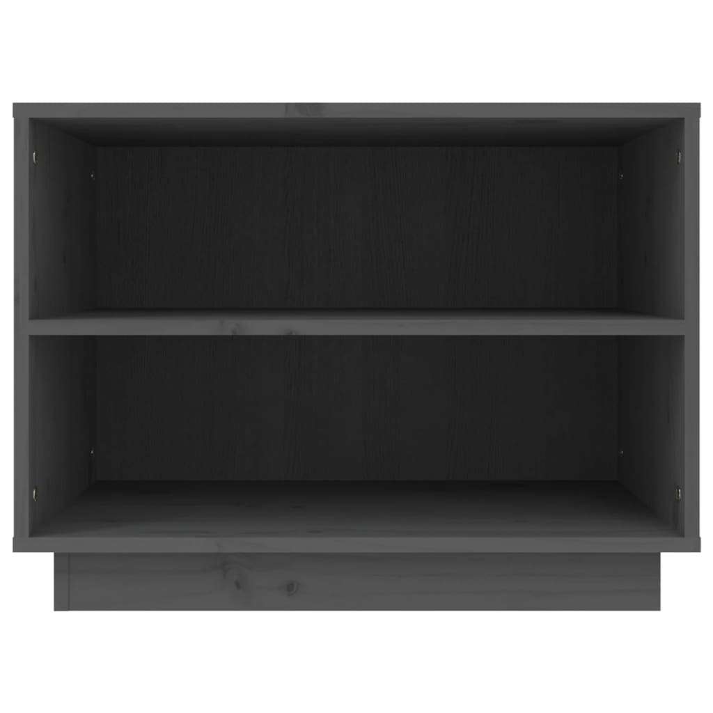 Shoe Cabinet Grey 23.6x13.4x17.7" Solid Wood Pine