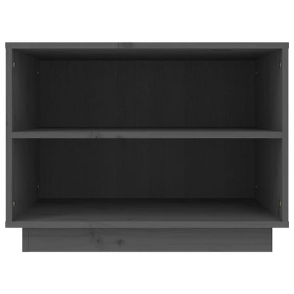 Shoe Cabinet Grey 23.6x13.4x17.7" Solid Wood Pine