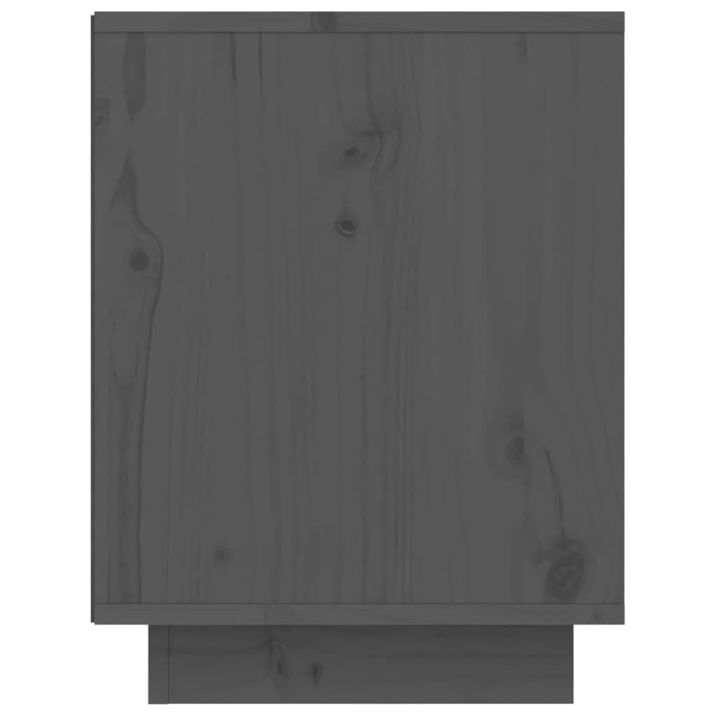 Shoe Cabinet Grey 23.6x13.4x17.7" Solid Wood Pine