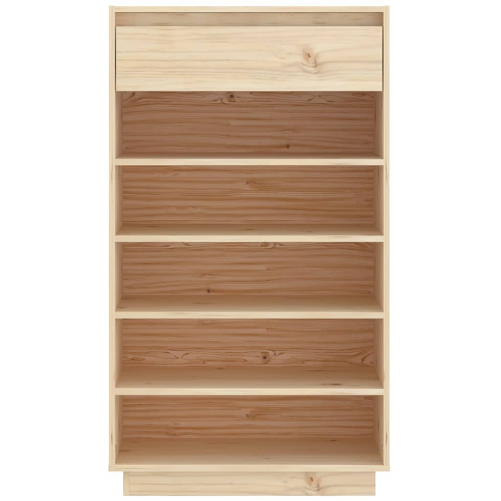 Shoe Cabinet 23.6"x13.4"x41.3" Solid Wood Pine