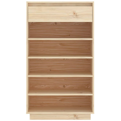 Shoe Cabinet 23.6"x13.4"x41.3" Solid Wood Pine