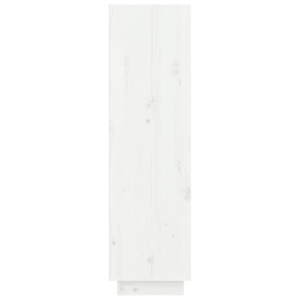 Shoe Cabinet White 23.6"x13.4"x41.3" Solid Wood Pine
