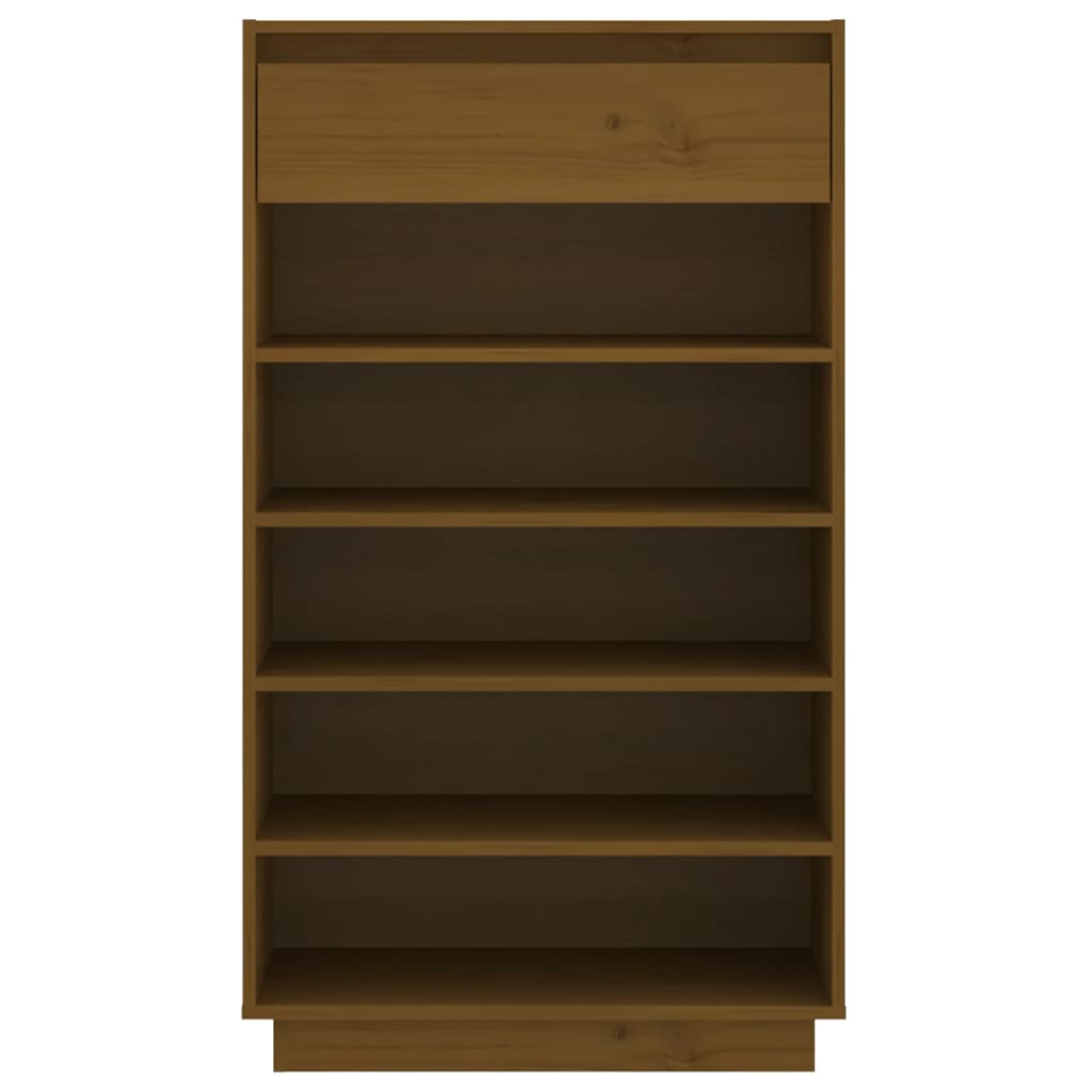 Shoe Cabinet Honey Brown 23.6x13.4x41.3" Solid Wood Pine