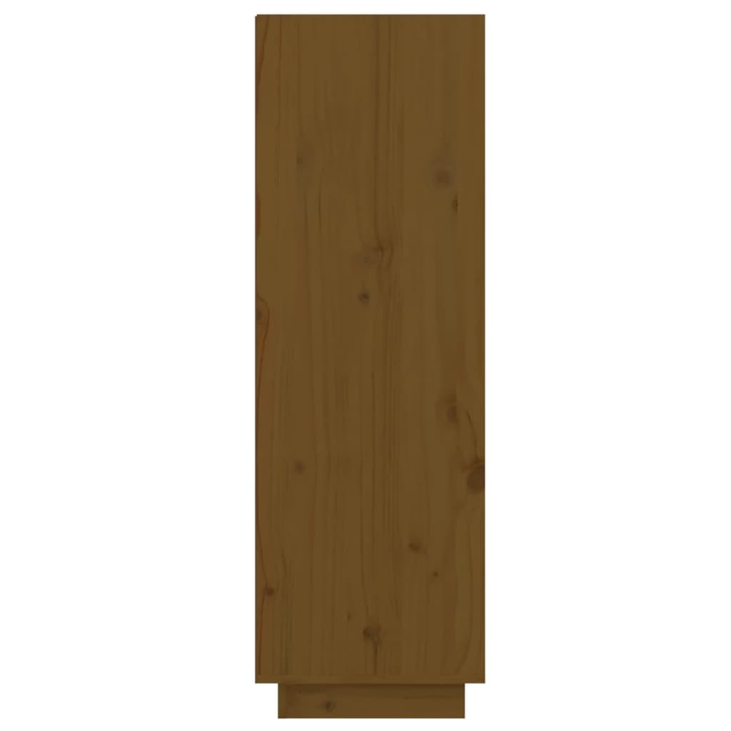 Shoe Cabinet Honey Brown 23.6x13.4x41.3" Solid Wood Pine