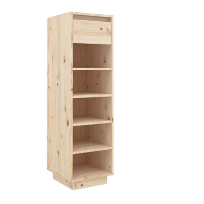 Shoe Cabinet 11.8x13.4x41.3" Solid Wood Pine