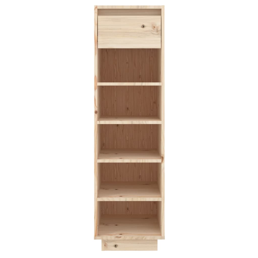 Shoe Cabinet 11.8x13.4x41.3" Solid Wood Pine