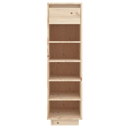 Shoe Cabinet 11.8x13.4x41.3" Solid Wood Pine