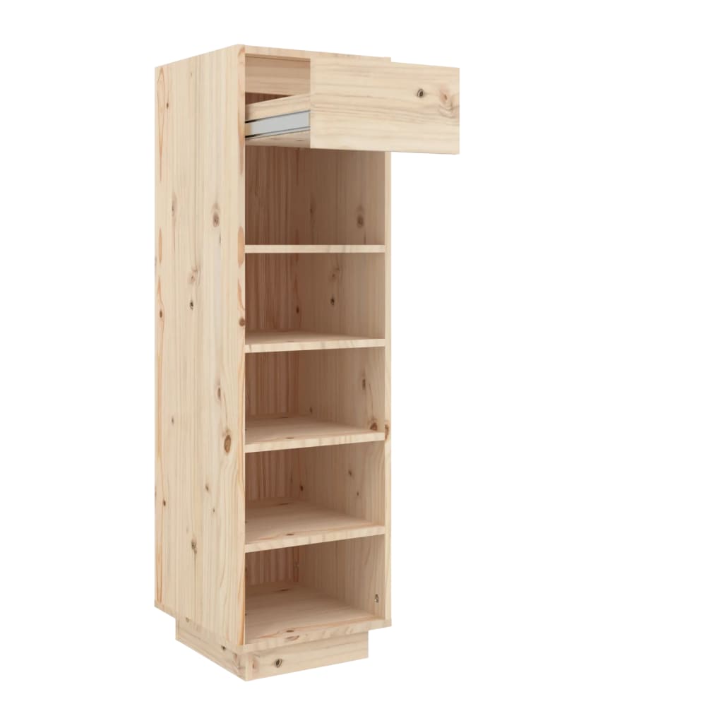 Shoe Cabinet 11.8x13.4x41.3" Solid Wood Pine