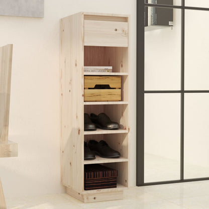 Shoe Cabinet 11.8x13.4x41.3" Solid Wood Pine