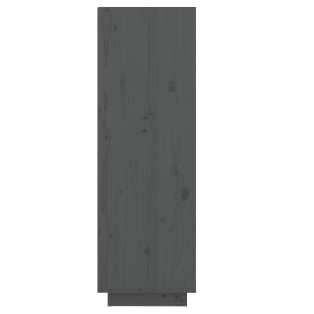 Shoe Cabinet Gray 11.8"x13.4"x41.3" Solid Wood Pine