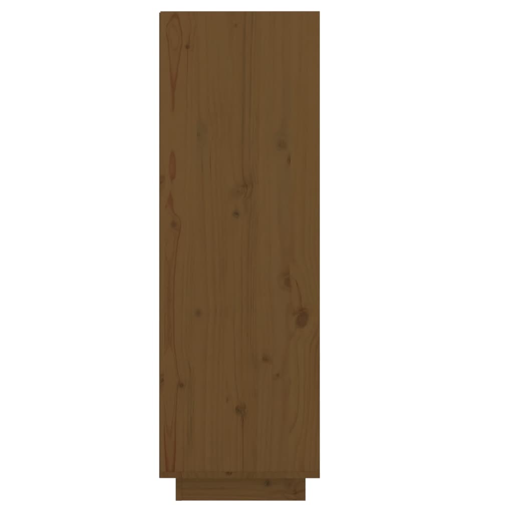 Shoe Cabinet Honey Brown 11.8x13.4x41.3" Solid Wood Pine