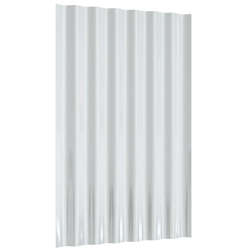 Roof Panels 12 pcs Galvanized Steel Brown 23.6"x14.2"