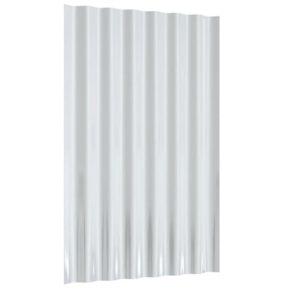 Roof Panels 12 pcs Galvanized Steel Silver 23.6"x14.2"